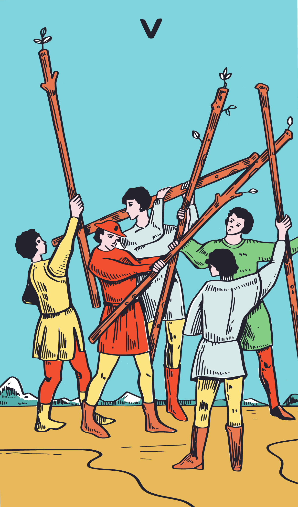Five of Wands